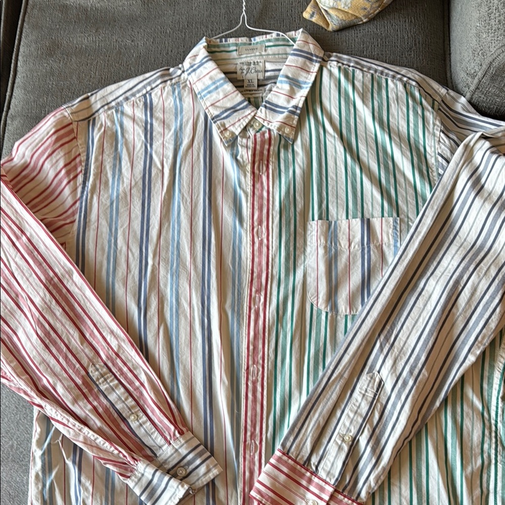 J. Crew Multicolor Striped Button Down Shirt